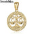 AlphaGal 12 Zodiac Sign Constellations Pendants Necklaces For Women Men 585 Rose Gold Male Jewelry Fashion Birthday Gifts GPM16
