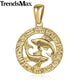 AlphaGal 12 Zodiac Sign Constellations Pendants Necklaces For Women Men 585 Rose Gold Male Jewelry Fashion Birthday Gifts GPM16