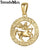 AlphaGal 12 Zodiac Sign Constellations Pendants Necklaces For Women Men 585 Rose Gold Male Jewelry Fashion Birthday Gifts GPM16