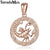 AlphaGal 12 Zodiac Sign Constellations Pendants Necklaces For Women Men 585 Rose Gold Male Jewelry Fashion Birthday Gifts GPM16