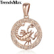 AlphaGal 12 Zodiac Sign Constellations Pendants Necklaces For Women Men 585 Rose Gold Male Jewelry Fashion Birthday Gifts GPM16