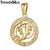AlphaGal 12 Zodiac Sign Constellations Pendants Necklaces For Women Men 585 Rose Gold Male Jewelry Fashion Birthday Gifts GPM16