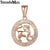 AlphaGal 12 Zodiac Sign Constellations Pendants Necklaces For Women Men 585 Rose Gold Male Jewelry Fashion Birthday Gifts GPM16