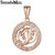 AlphaGal 12 Zodiac Sign Constellations Pendants Necklaces For Women Men 585 Rose Gold Male Jewelry Fashion Birthday Gifts GPM16