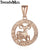 AlphaGal 12 Zodiac Sign Constellations Pendants Necklaces For Women Men 585 Rose Gold Male Jewelry Fashion Birthday Gifts GPM16