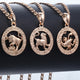 AlphaGal 12 Zodiac Sign Constellations Pendants Necklaces For Women Men 585 Rose Gold Male Jewelry Fashion Birthday Gifts GPM16