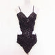 Trendy Shining Crystal Sequins Butterfly Hollow Out Strap Tops Sexy Backless Women Dance Camis Performance Costume Dance Wear