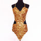 Trendy Shining Crystal Sequins Butterfly Hollow Out Strap Tops Sexy Backless Women Dance Camis Performance Costume Dance Wear