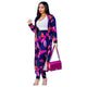 Two Piece Matching Sets Sexy Printed 2 Piece Set Women Clothes 2019 Long Cardigan Tops+Pants Suits Casual Autumn Winter Outfits