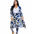 Two Piece Matching Sets Sexy Printed 2 Piece Set Women Clothes 2019 Long Cardigan Tops+Pants Suits Casual Autumn Winter Outfits
