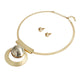 AlphaGal Bohemia Imitation Pearl Jewelry Sets Gold Color Big Beads Choker Necklace Earrings African Women Wedding Party Gifts