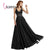 VKBRIDAL Long Evening Gowns Elegant Homecoming Party Dresses V Neck Tulle Sparkle Crystal Luxury Evening Dress 2019