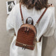 AlphaGal Vintage Crocodile pattern PU Leather Small Backpacks For Women Fashion Zipper Mini Back Pack Girls' Backpack Female Shoulder Bag