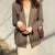 Vintage Double Breasted Plaid Blazer Long Sleeve Loose Houndstooth Office Ladies Suit Coat 2018 Autumn Jacket Women blazers