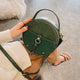 Vintage Scrub Leather Round Designer Crossbody Bag For Women 2019 PU Leather Shoulder Bags Ladies Small Handbags Mini Tote Bag