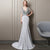 Vivian's Bridal 2019 Fashion Gray Beaded Crystal Embroidery Mermaid Evening Dress Sexy Deep V-neck Sweep Train Long Party Dress