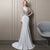 Vivian's Bridal 2019 Fashion Gray Beaded Crystal Embroidery Mermaid Evening Dress Sexy Deep V-neck Sweep Train Long Party Dress