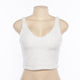 White Fluffy Faux Fur Crop Top Women Sexy Deep V Neck Backless Tank Tops Casual Streetwear Party Clubwear Female Vest Camisole