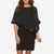 Wholesale Women Plus Size Party Irregular Cape Solid Color Sequin Decor Bodycon Midi Dress