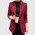 Wine Red Black Women Blazers And Jackets 2018 New Spring Autumn Fashion Single Button Blazer Femenino Ladies Blazer Female
