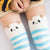 Winter Warm Coral Fleece Long Thigh High Socks Girls Women Animal Modeling Stockings Striped Cute Knee Socks Medias De Mujer