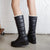 Winter Warm Plush Knee High Boots Women comfy Flat Heel Snow Boots Slip On Platform Woman Shoes Black Pink White 2019