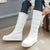 Winter Warm Plush Knee High Boots Women comfy Flat Heel Snow Boots Slip On Platform Woman Shoes Black Pink White 2019