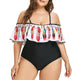 Womail 2019 Sexy Women One Piece Padded Swimwear Plus Size Feather Swimsuit Bikini Tankini Beachwear Monokini W3064