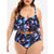 Womail Plus Size Vintage Print Tankini Bikini  Bathing Suit Retro Bikini High Waist Swimsuit Vintage Beachwear Two Piece  W22525