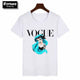 Women 2019 Summer Graphic Tee Shirt Femme Funny Princess Vogue Harajuku T Shirt Korean Tops Kawaii Streetwear Camiseta Mujer