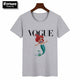Women 2019 Summer Graphic Tee Shirt Femme Funny Princess Vogue Harajuku T Shirt Korean Tops Kawaii Streetwear Camiseta Mujer