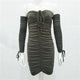 Women Autumn Winter Bandage Dress Women 2019 Sexy Off Shoulder Long Sleeve Slim Elastic Bodycon Party Dresses Vestidos
