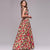 Women Autumn printing party dress 2019 Popular sleeveless square collar long vestidos De Festa Women Elegant Maxi Dresses