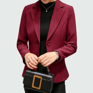 Women Blazers And Jackets 2018 Long Sleeves Office Lady Single Button Women Suit Jacket Female Feminine Blazer Femme