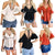 Women Blouse Hollow Out Deep V-neck Casual Loose Sexy Summer Tops Ladies Off Shoulder Sling Shirt Short-sleeved Shirt Top