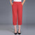 Women Capris Pants Female Summer 2019 Women's High Waist Pants Black Woman Candy Color Straight Calf-Length Pants Plus Size 4XL