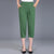 Women Capris Pants Female Summer 2019 Women's High Waist Pants Black Woman Candy Color Straight Calf-Length Pants Plus Size 4XL