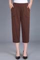 Women Capris Pants Female Summer 2019 Women's High Waist Pants Black Woman Candy Color Straight Calf-Length Pants Plus Size 4XL