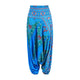 Women Casual Loose Low Cut Floral Trousers Mandala Thai Indian Harem Trousers Comfy Boho Pants Long Beach Summer Pants One Size