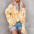 Women Cold Shoulder Blouse Clothing Summer Casual Loose Boat Neck Off-shoulder Printed Tops Beach Holiday Shirts
