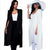Women Elegant Blazer 2018 Hot Selling Contrast Binding Open Front Cape Long Sleeve Blazer White Black Longline Plain Outer