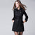 Women Female coat British Long Style Elegant Trench Coat/Designer Belted Double Breasted Trench/Outerwear trench coat KHAKI