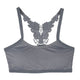 Women Fitness Butterfly Racerback No Rims Bras Stretch Racerback Seamless Padded Tank Top Vest Bra Crop Tops