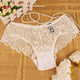 Women Full Lace Panties Mid Waist Panties Woman High-Crotch Transparent Floral Bow Soft Briefs Lace Underwear Hit T8