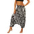 Women Hippie Boho Cross Pants Women Indie Folk Baggy Pants Elephant Print Casual Ladies Mandala Drop Bottom Tai Long Pants