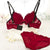 Women Lace Bra Sets Three-breasted Bra Underwear Outfits Cup A B C