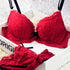 Women Lace Bra Sets Three-breasted Bra Underwear Outfits Cup A B C