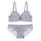 Women Lace Underwear Set Padded Push Up Bra Set Panties +Bra Underwear Women Briefs Intimates Women's Lingerie