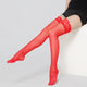 Women Ladies Sexy Lace Top Sheer Stay Up Thigh High Stockings Pantyhose White Black Red 5colors