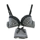 Women Ladies Striped Wire Free Bra + Panties Briefs Underwear Lingerie Set